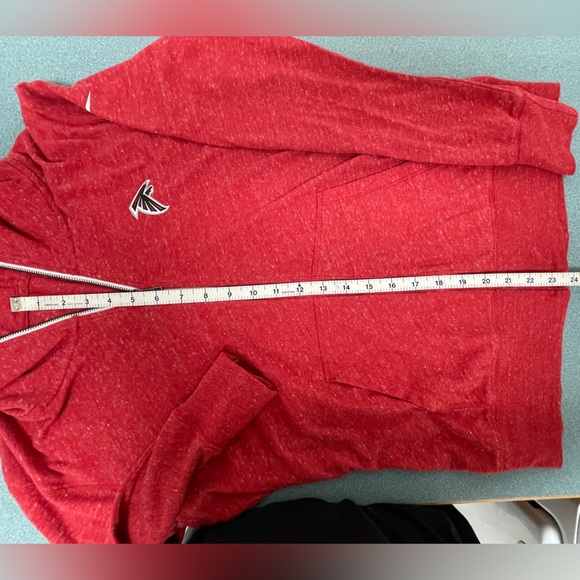 Atlanta Falcons Nike ❗️NFL Full Zip Jacket Hoodie Women’s Medium Heather Red - Picture 5 of 7